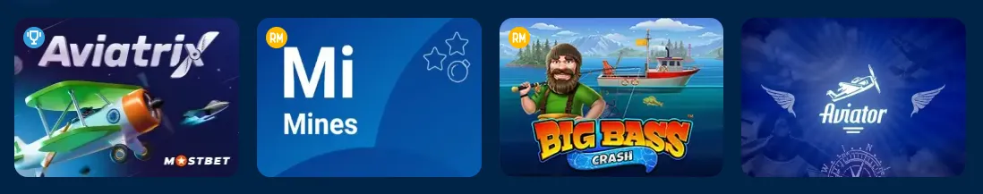 MostBet Casino oyunları